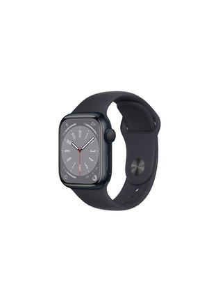 Main View - Click To Enlarge - APPLE - APPLE WATCH SERIES 8 — MIDNIGHT ALUMINIUM CASE WITH MIDNIGHT REGULAR SPORT BAND