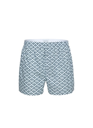 Main View - Click To Enlarge - SUNSPEL - GEOMETRIC PRINT COTTON BOXER SHORTS
