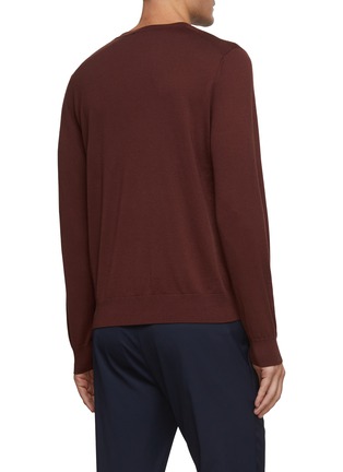 Back View - Click To Enlarge - THEORY - LONG SLEEVE CREWNECK REGAL WOOL SWEATER