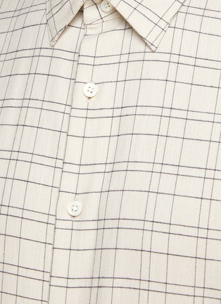  - THEORY - ‘IRVING’ GRID MOTIF LONG SLEEVE BUTTON UP SHIRT