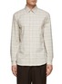Main View - Click To Enlarge - THEORY - ‘IRVING’ GRID MOTIF LONG SLEEVE BUTTON UP SHIRT