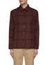 Main View - Click To Enlarge - THEORY - ‘Clyfford Waren’ Chequered Cotton Blend Button Up Shirt