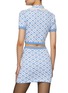 Back View - Click To Enlarge - ALESSANDRA RICH - HEART MOTIF CHEQUERED JACQUARD KNIT CARDIGAN