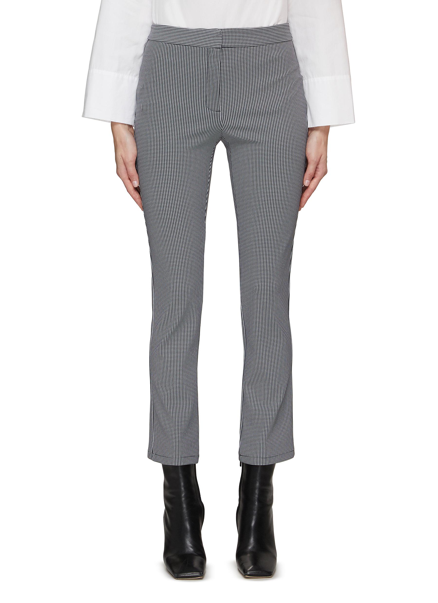 THEORY Houndstooth Slim Cropped Pants