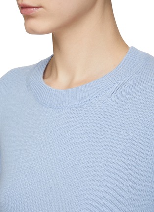 Detail View - Click To Enlarge - THEORY - CREWNECK LONG SLEEVE CROPPED KNIT SWEATER
