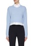 Main View - Click To Enlarge - THEORY - CREWNECK LONG SLEEVE CROPPED KNIT SWEATER