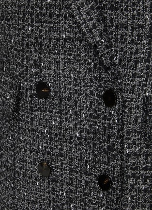  - THEORY - ‘PIAZZA’ DOUBLE BREASTED NOTCH LAPEL TWEED BLAZER