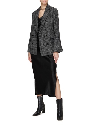Figure View - Click To Enlarge - THEORY - ‘PIAZZA’ DOUBLE BREASTED NOTCH LAPEL TWEED BLAZER