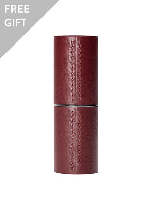 Main View - Click To Enlarge - LA BOUCHE ROUGE - FINE LEATHER REFILLABLE LIPSTICK CASE — CHOCOLATE