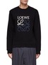Main View - Click To Enlarge - LOEWE - ANAGRAM EMBROIDERED CREWNECK LONG SLEEVE COTTON SWEATSHIRT