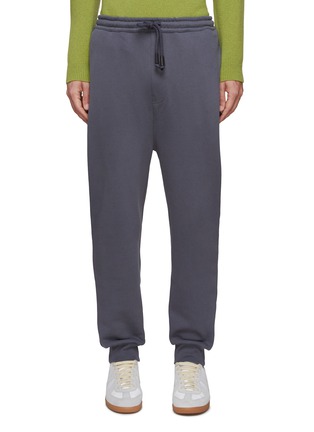 Main View - Click To Enlarge - LOEWE - ANAGRAM EMBROIDERED PATCH DRAWSTRING ELASTICATED WAIST JOGGER PANTS