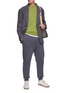 Figure View - Click To Enlarge - LOEWE - ANAGRAM EMBROIDERED PATCH DRAWSTRING ELASTICATED WAIST JOGGER PANTS