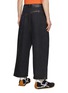 Back View - Click To Enlarge - LOEWE - ‘PUZZLE’ DROP CROTCH OVERSTITCH DETAIL DARK WASH WIDE LEG JEANS