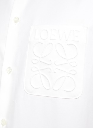  - LOEWE - ANAGRAM DEBOSSED PATCH POCKET COTTON BUTTON UP SHIRT