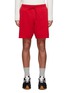 Main View - Click To Enlarge - LOEWE - ANAGRAM PATCH DRAWSTRING ELASTICATED WAIST COTTON SHORTS