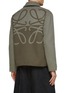 Back View - Click To Enlarge - LOEWE - Logo Intarsia Wool Cashmere Silk Blend Workwear Jacket