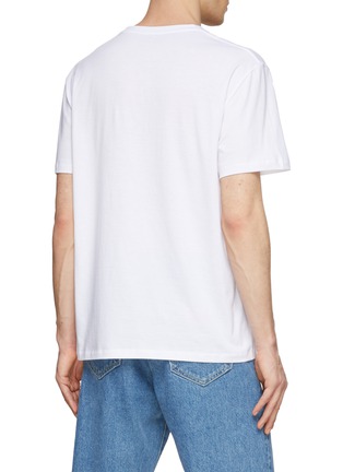 Back View - Click To Enlarge - LOEWE - ANAGRAM DEBOSSED CREWNECK SHORT SLEEVE COTTON T-SHIRT