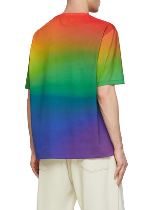 Back View - Click To Enlarge - LOEWE - Anagram Logo Puff Print Rainbow Crewneck Cotton T-Shirt