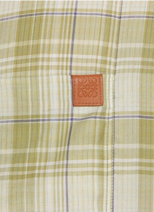  - LOEWE - Anagram Patch Chequered Short Sleeve Button Up Shirt