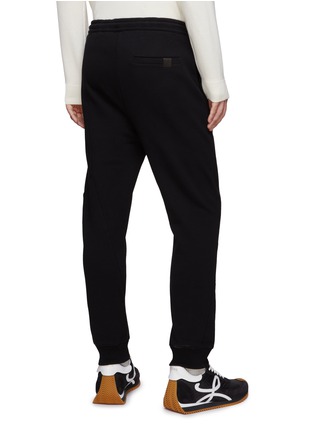 Back View - Click To Enlarge - LOEWE - ANAGRAM PATCH DRAWSTRING ELASTICATED WAIST COTTON JOGGER PANTS