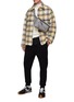 Figure View - Click To Enlarge - LOEWE - ANAGRAM PATCH DRAWSTRING ELASTICATED WAIST COTTON JOGGER PANTS