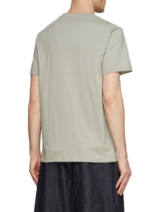 Back View - Click To Enlarge - LOEWE - ANAGRAM EMBROIDERED CREWNECK SHORT SLEEVE COTTON T-SHIRT