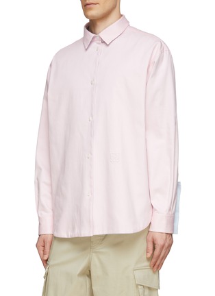 Detail View - Click To Enlarge - LOEWE - REVERSIBLE ANAGRAM EMBOSSED COTTON BUTTON UP SHIRT