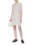Figure View - Click To Enlarge - BRUNO MANETTI - Contrast Trim Knit Boat Neck Dress