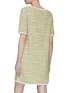 Back View - Click To Enlarge - BRUNO MANETTI - Contrast Trim Knit Boat Neck Dress