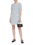 Figure View - Click To Enlarge - BRUNO MANETTI - Contrast Trim Knit Boat Neck Dress