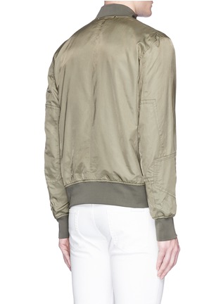 Back View - Click To Enlarge - PAUL SMITH - Zip pocket sateen bomber jacket