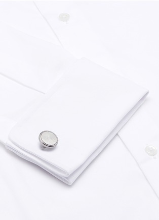 Detail View - Click To Enlarge - TATEOSSIAN - Guilloché shirt stud and cufflink set