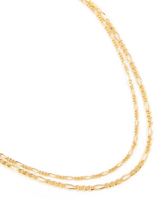 Detail View - Click To Enlarge - MISSOMA - ‘Chain Reaction’ Filia 18k Gold Plated Double Row Chain Necklace
