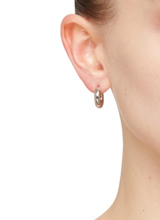 Figure View - Click To Enlarge - MISSOMA - Silver Plated Mini Chubby Hoop Earrings