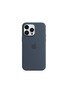 Main View - Click To Enlarge - APPLE - IPHONE 14 PRO MAX SILICONE CASE WITH MAGSAFE — STORM BLUE
