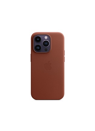 Main View - Click To Enlarge - APPLE - IPHONE 14 PRO LEATHER CASE WITH MAGSAFE — UMBER