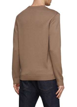 Back View - Click To Enlarge - TOMORROWLAND - CREWNECK LONG SLEEVE MERINO WOOL KNIT SWEATER