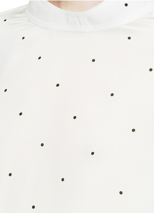 Detail View - Click To Enlarge - CALVIN KLEIN COLLECTION - Polka dot silk-cotton top