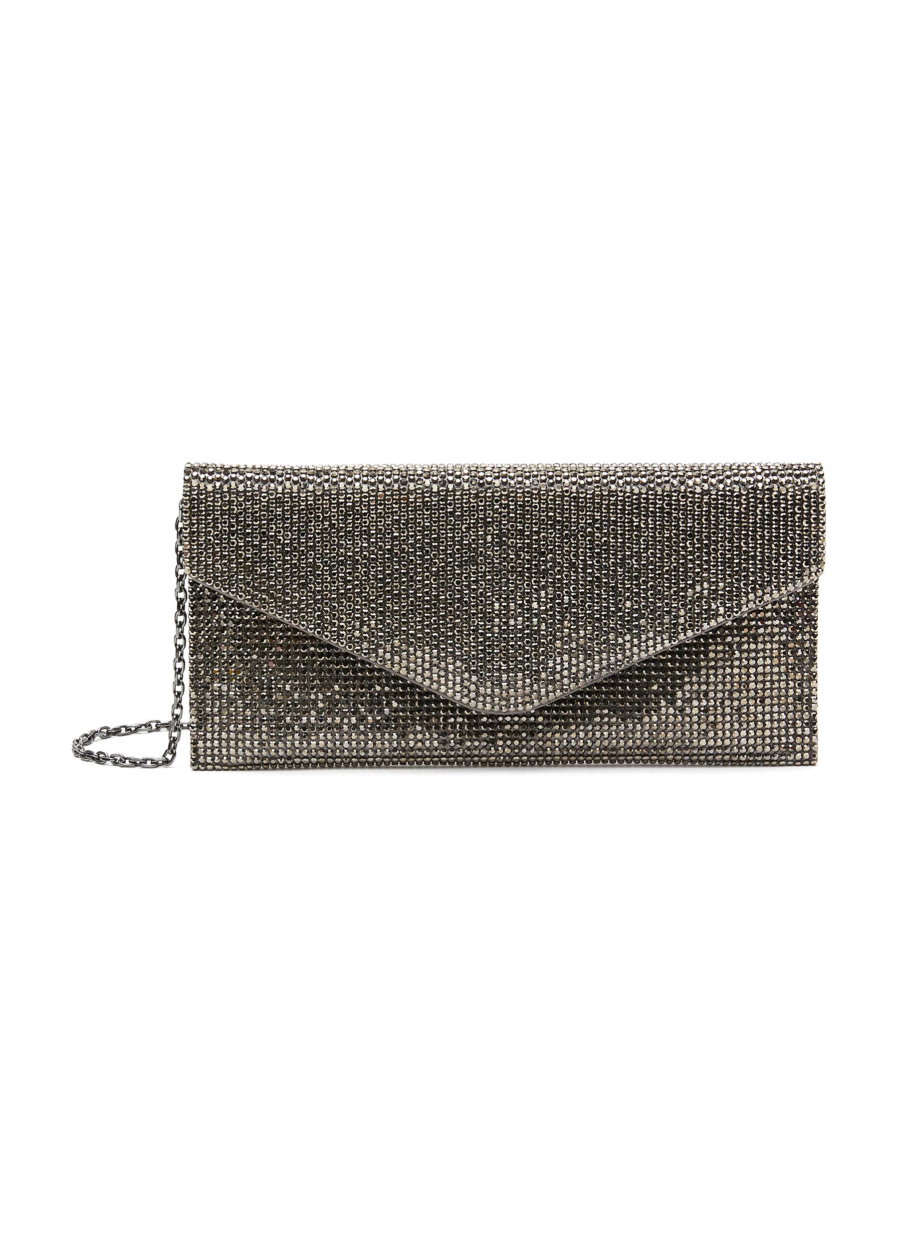 Judith Leiber Women's Envelope Crystal Clutch In Grey