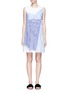 Main View - Click To Enlarge - VICTORIA, VICTORIA BECKHAM - Gathered panel crepe shift dress