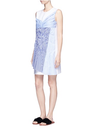 Figure View - Click To Enlarge - VICTORIA, VICTORIA BECKHAM - Gathered panel crepe shift dress
