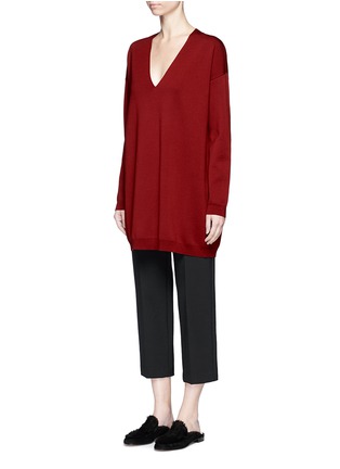 Figure View - Click To Enlarge - THE ROW - 'Maru' oversized V-neck sweater