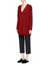 Figure View - Click To Enlarge - THE ROW - 'Maru' oversized V-neck sweater
