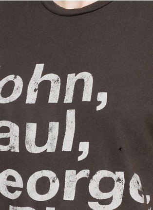 Detail View - Click To Enlarge - MADEWORN - 'The Beatles' print distressed jersey T-shirt