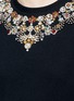 Detail View - Click To Enlarge - ALEXANDER MCQUEEN - Swarovski crystal jewelled neck sweatshirt