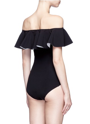 Back View - Click To Enlarge - LISA MARIE FERNANDEZ - 'Mira Flounce' ruffle off-shoulder swimsuit