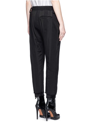 Back View - Click To Enlarge - HAIDER ACKERMANN - Raw cuff dropped crotch jogging pants