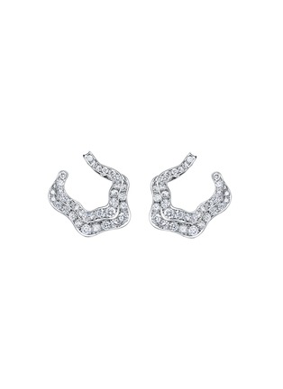 Main View - Click To Enlarge - YICI ZHAO ART & JEWELS - ‘BLUE DANUBE’ 18K WHITE GOLD DIAMOND EARRINGS