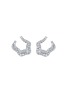 Main View - Click To Enlarge - YICI ZHAO ART & JEWELS - ‘BLUE DANUBE’ 18K WHITE GOLD DIAMOND EARRINGS