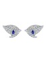 Main View - Click To Enlarge - YICI ZHAO ART & JEWELS - ‘ARABIAN NIGHTS’ 18K WHITE GOLD SAPPHIRE DIAMOND EARRINGS